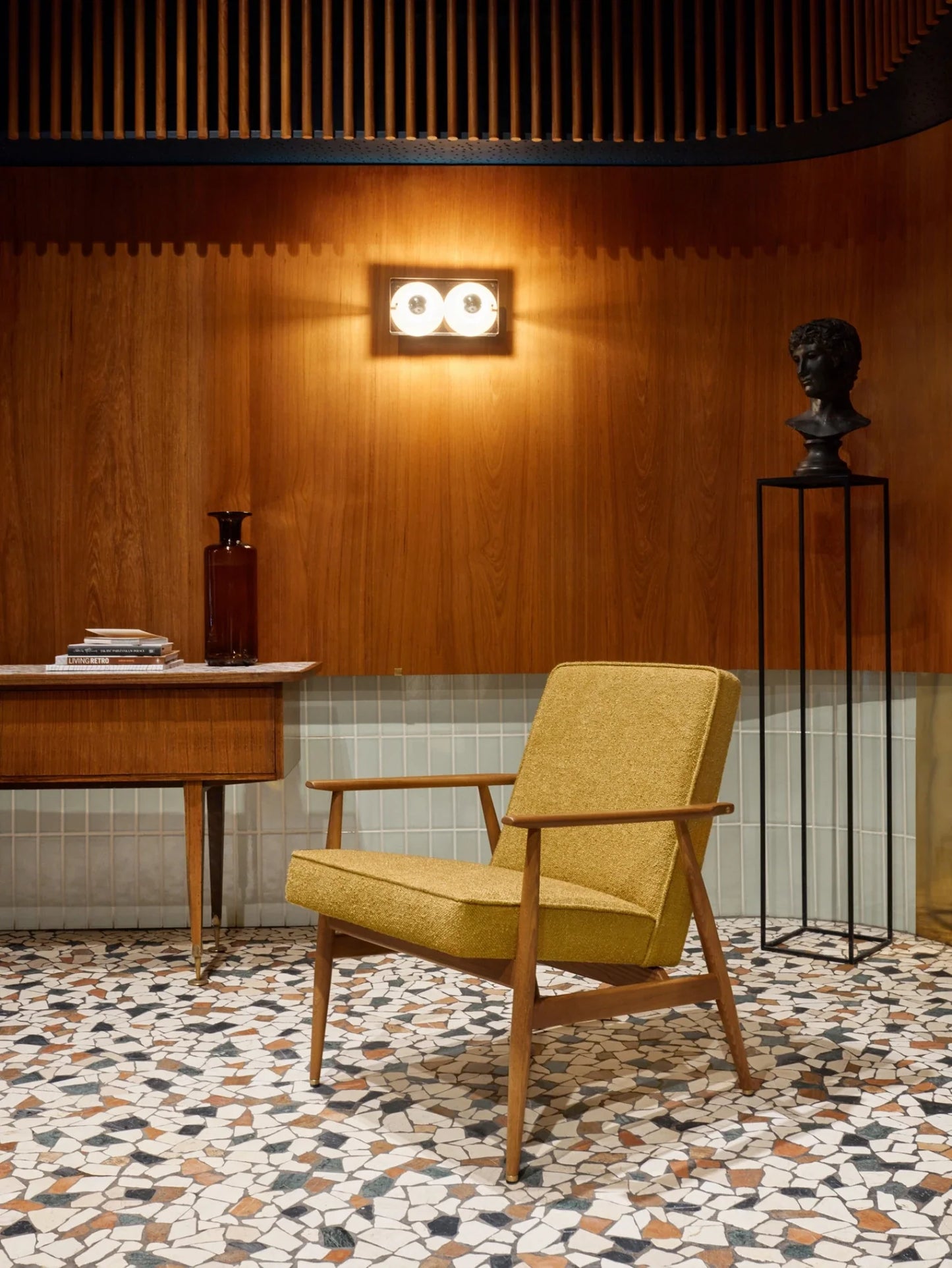 Fox Lounge Chair in Boucle Mustard
