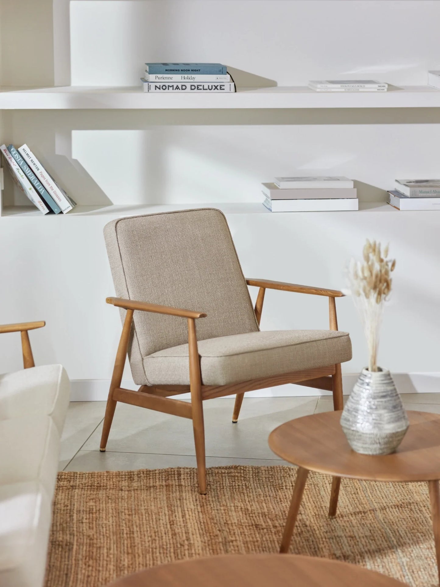 Fox Lounge Chair in Boucle Mustard