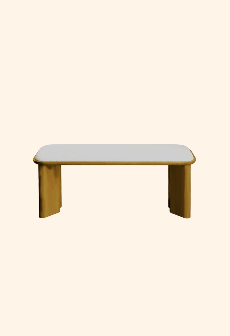 Banc en bois laqué, Lazare
