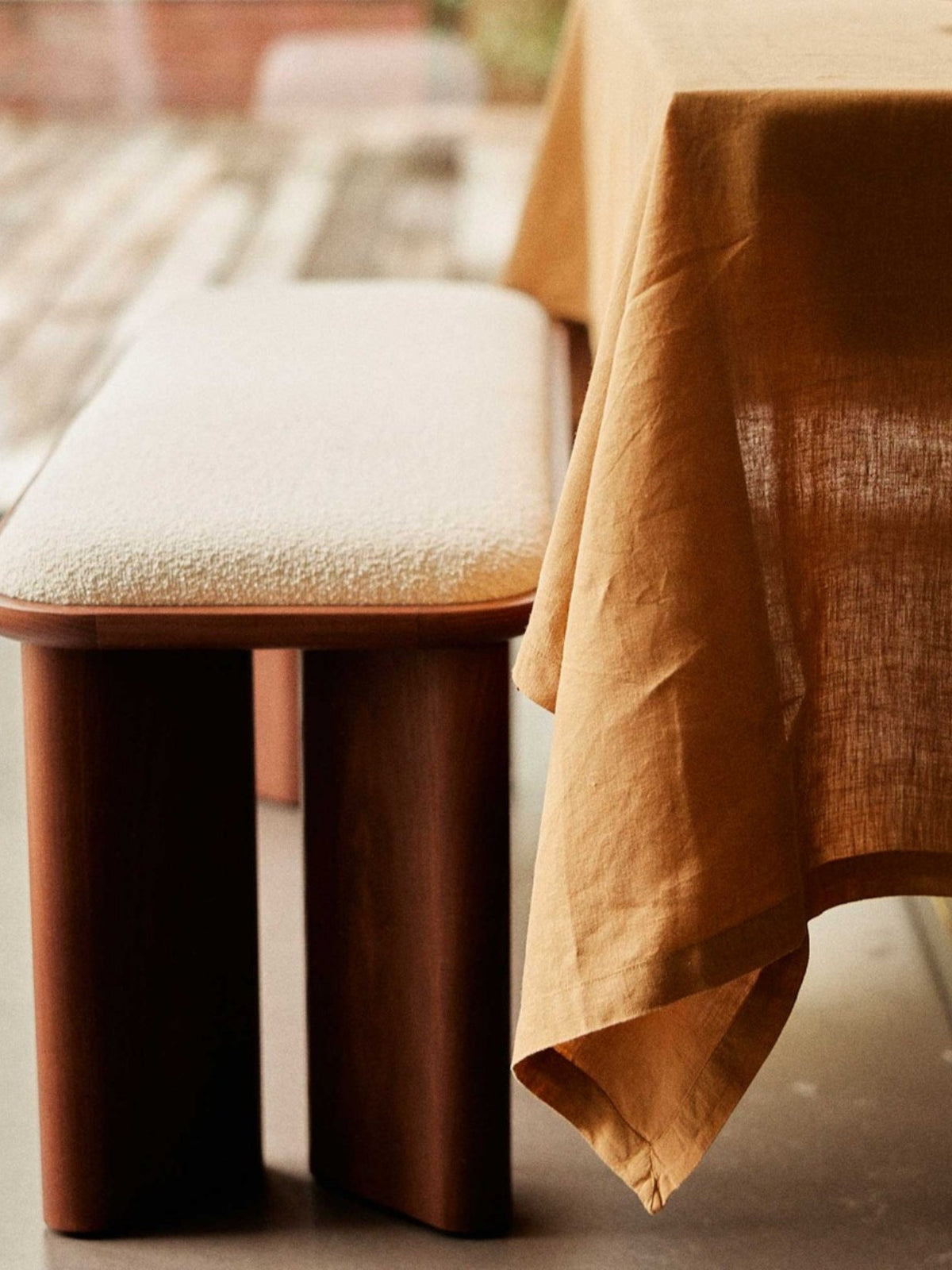 Banc en chêne naturel, Lazare