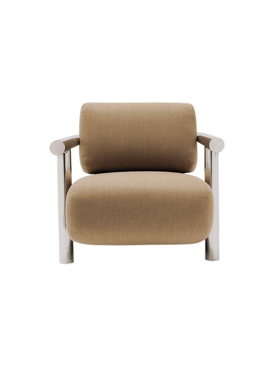 Fauteuil en inox poli, Claude 70