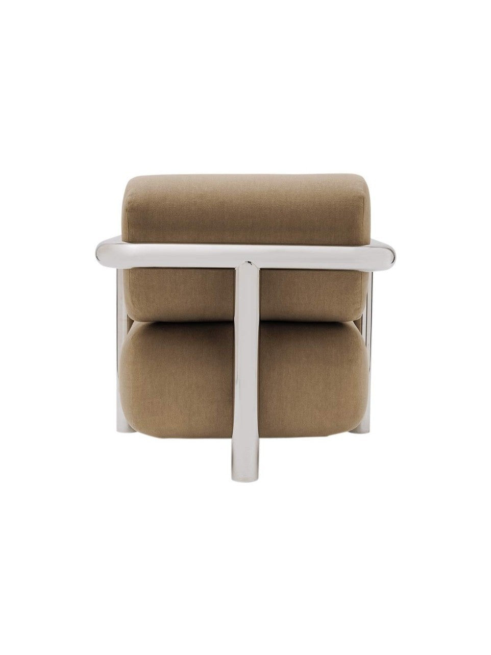 Fauteuil en inox poli, Claude 70