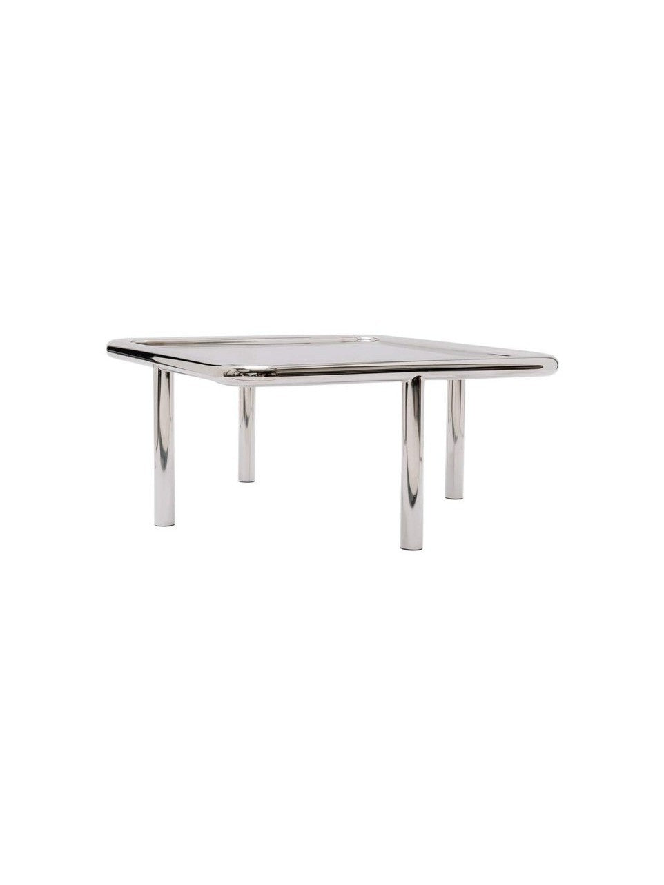 Table basse en inox poli, Alix
