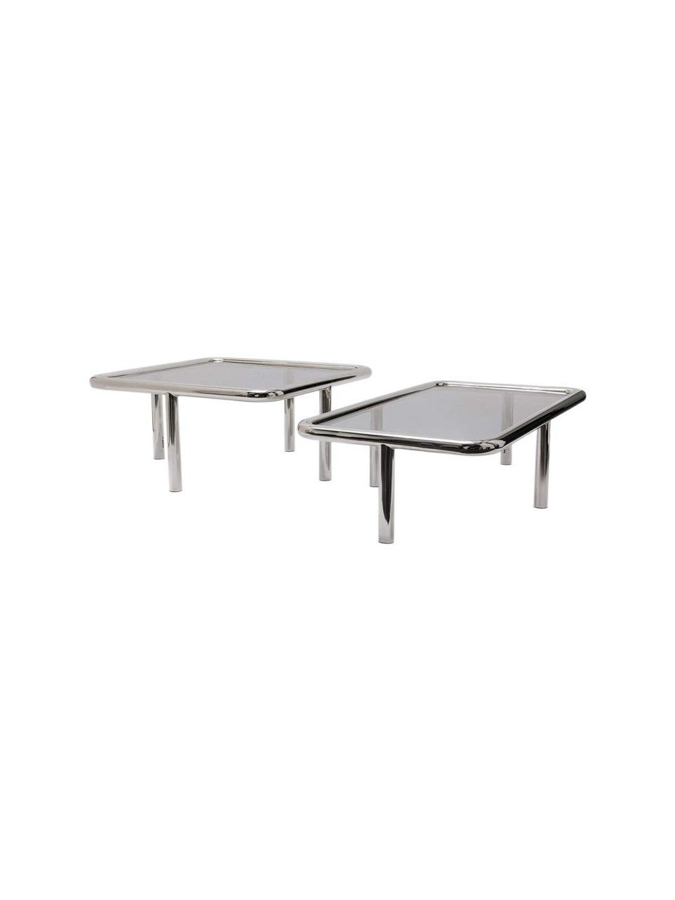 Table basse en inox poli, Alix
