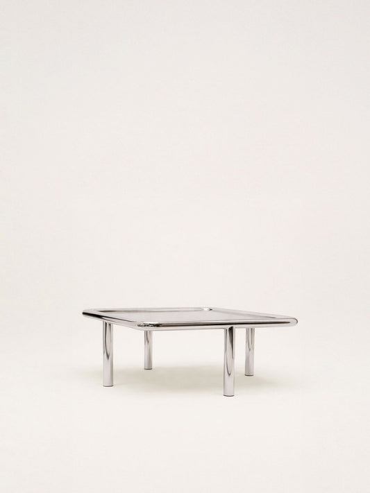 Table basse en inox poli, Alix