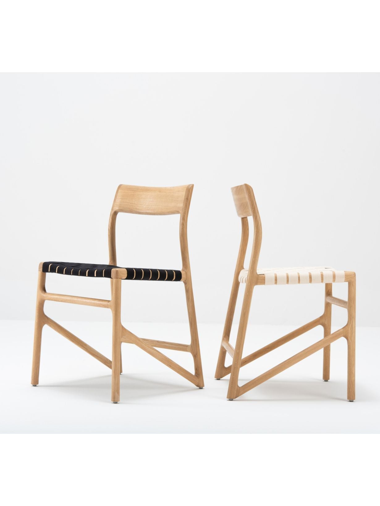 Chaise de table en bois de chêne massif, Fawn