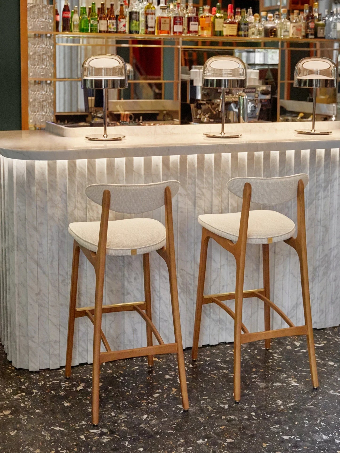 200-190 Bar Stool M/75 in Boucle Mustard