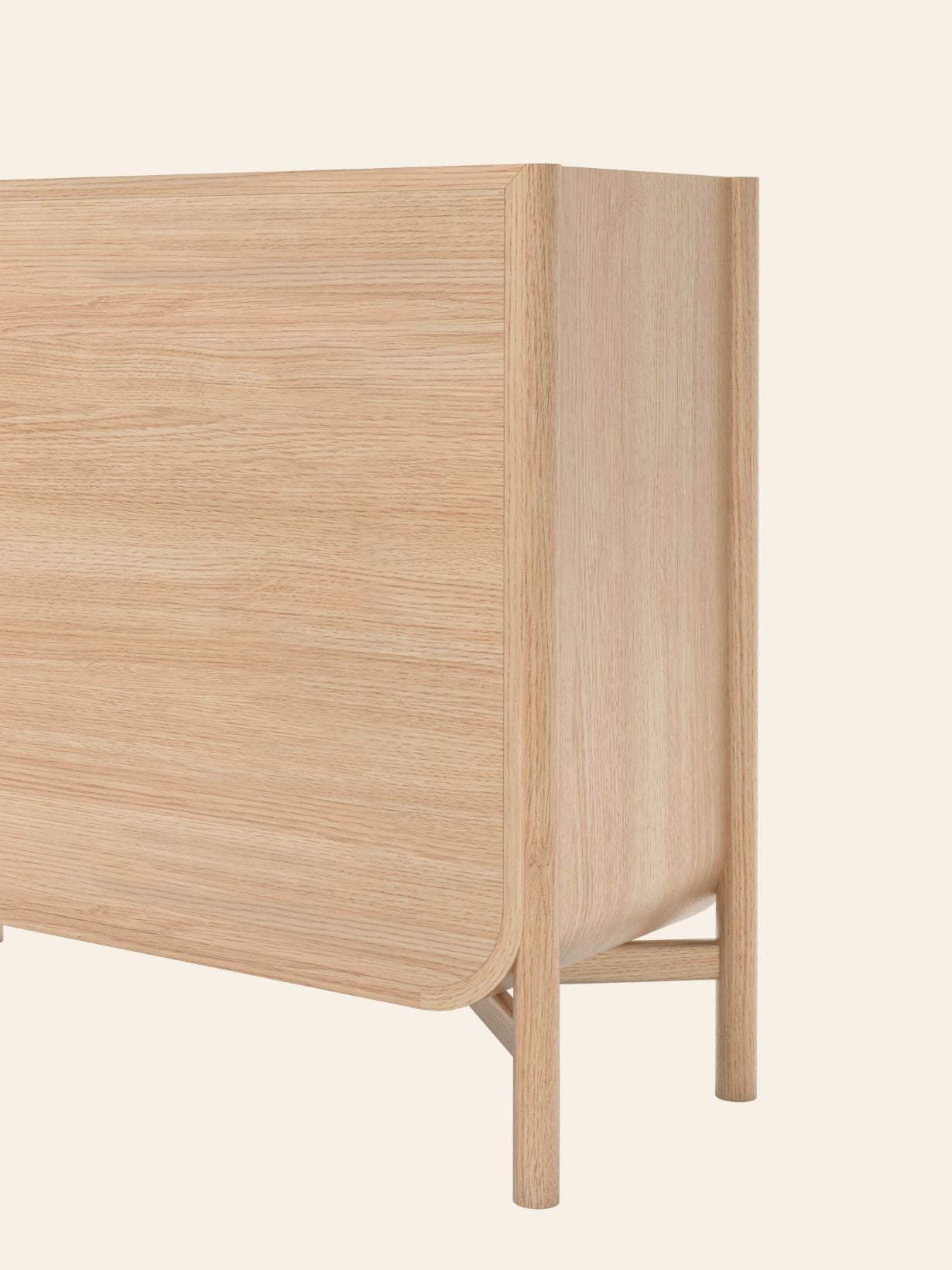 Commode à trois tiroirs en bois naturel, Marius