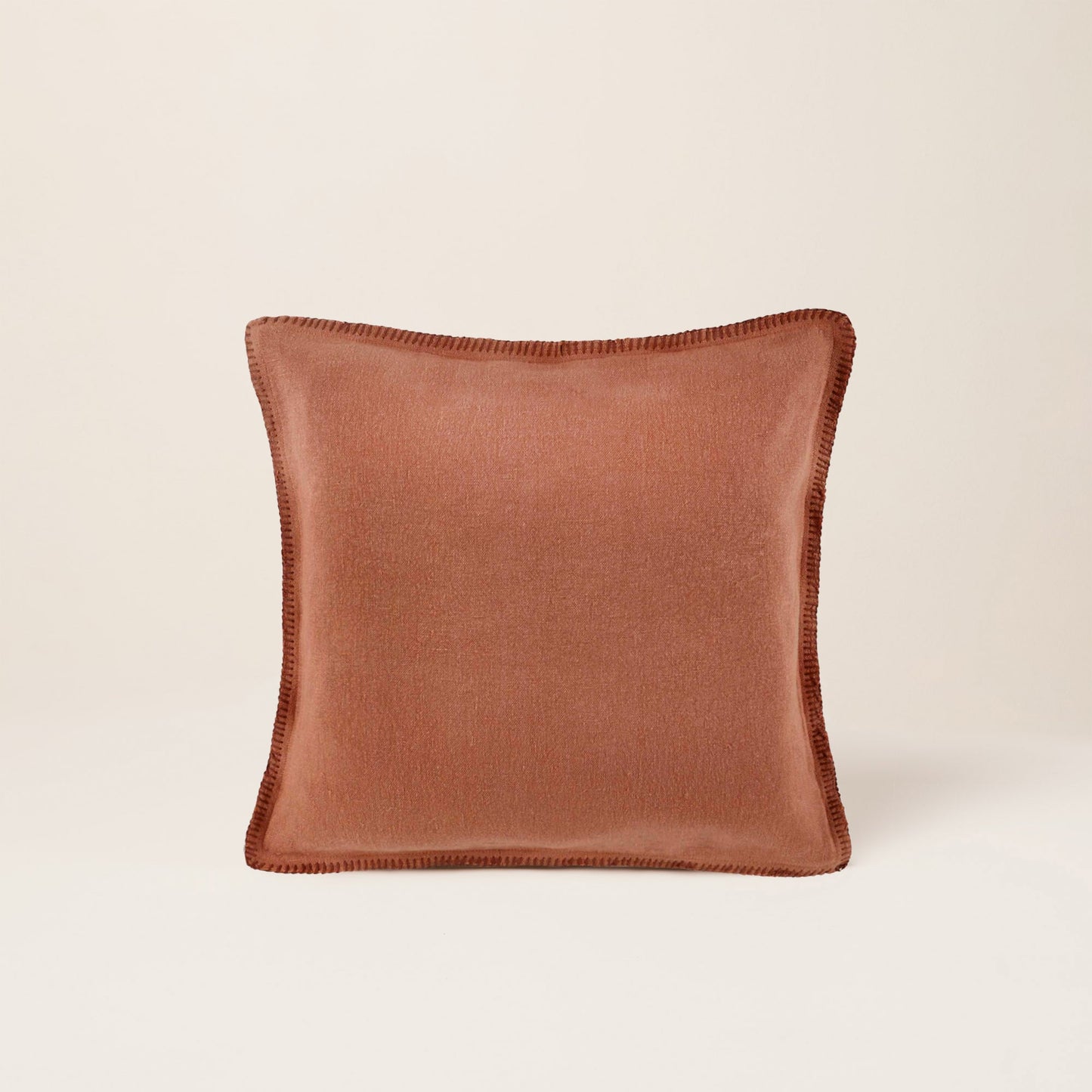 Housse de coussin NINO argile et feston