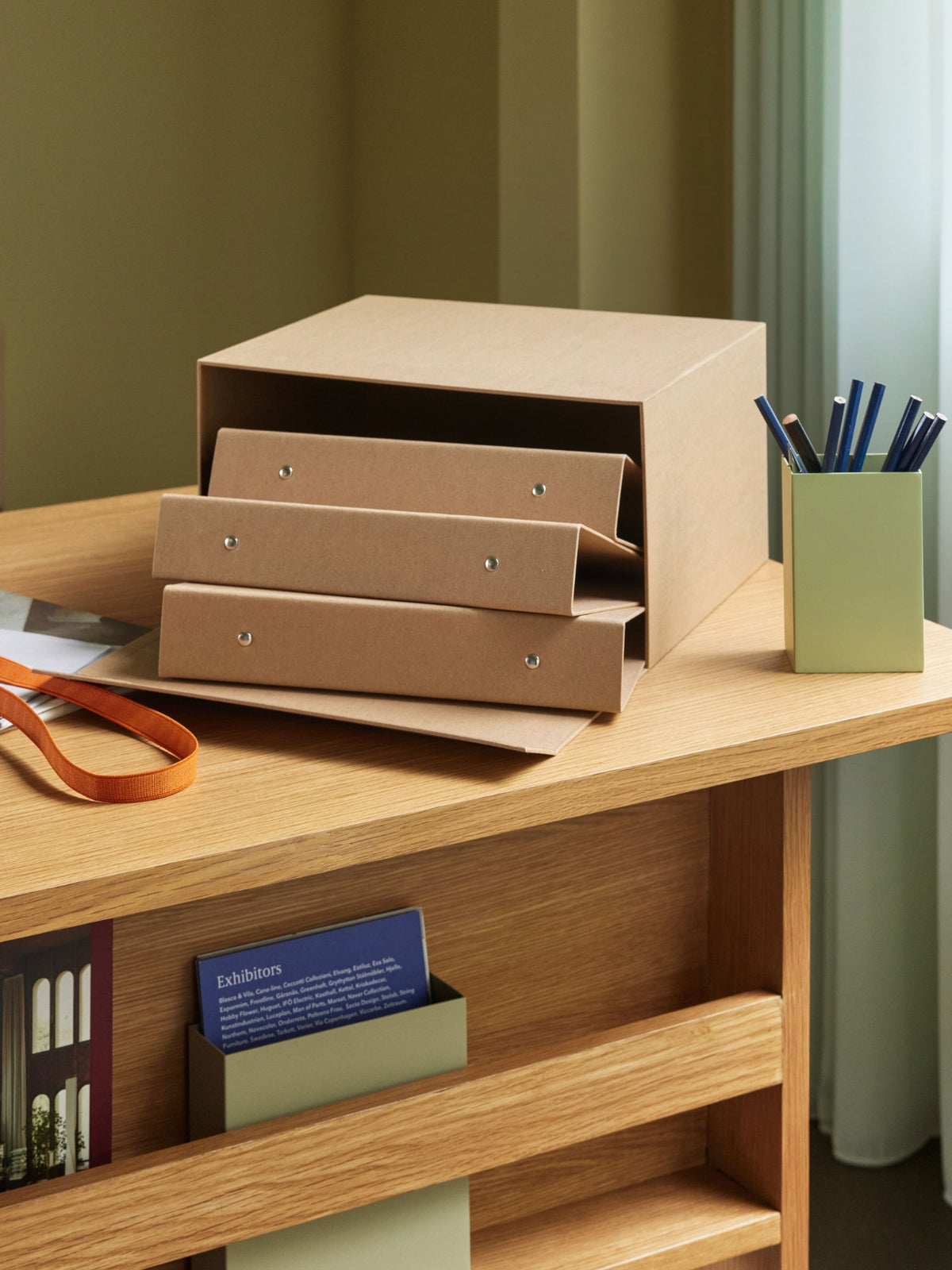 Bureau en bois de chêne naturel, Forma