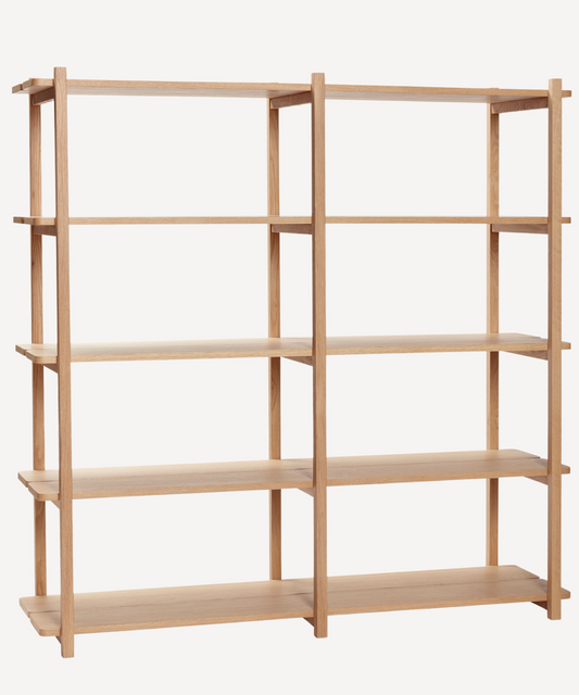 Etagère Mason tablette double en bois de chêne