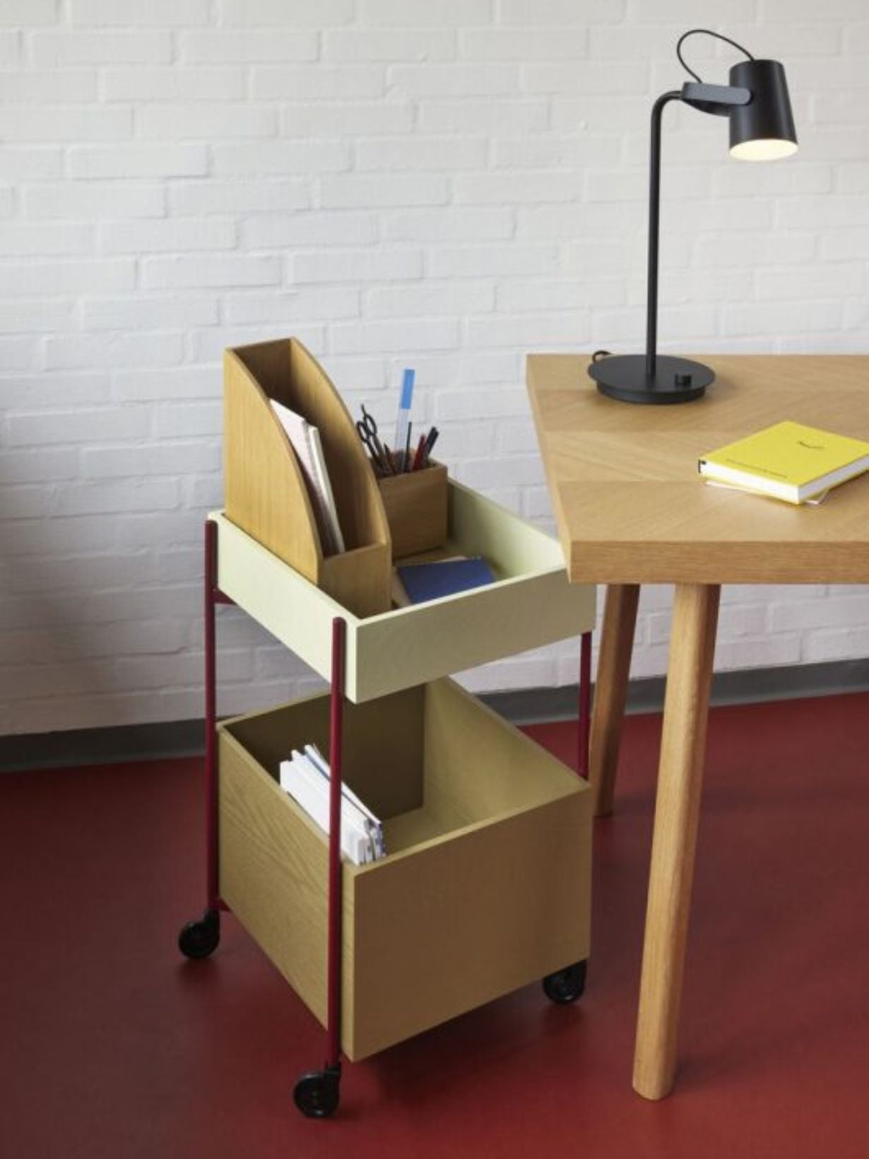 Table lamp in black metal, Ardent