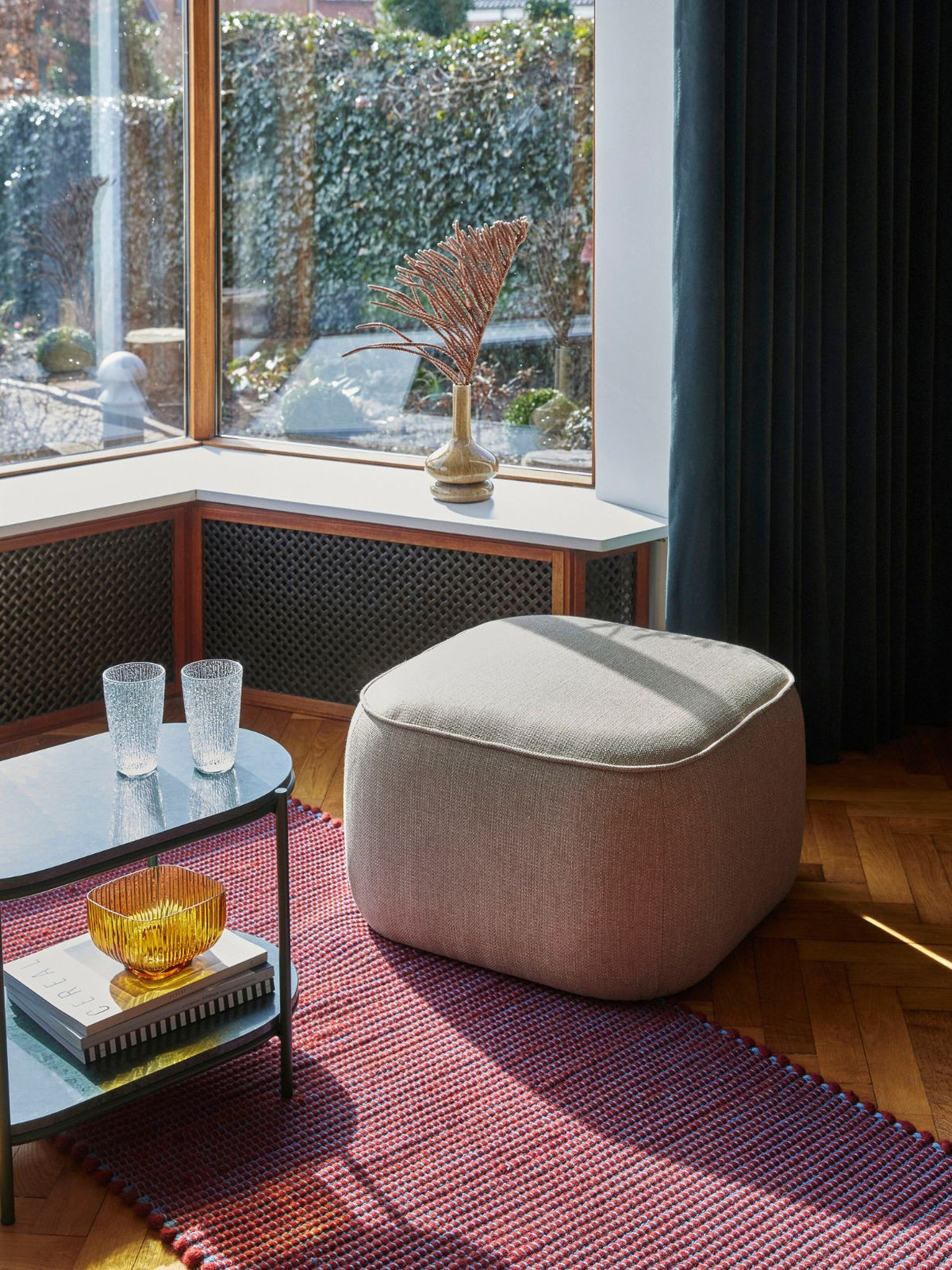 Pouf en tissu, Cube