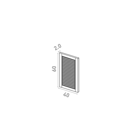 Façade Metod · design cannage · chêne peint · Porte 40x60cm