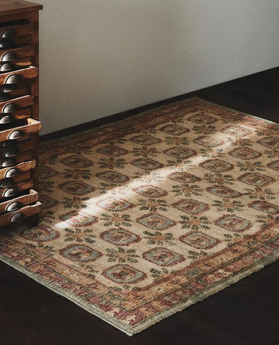 TAPIS JUTE DESIGN VINTAGE