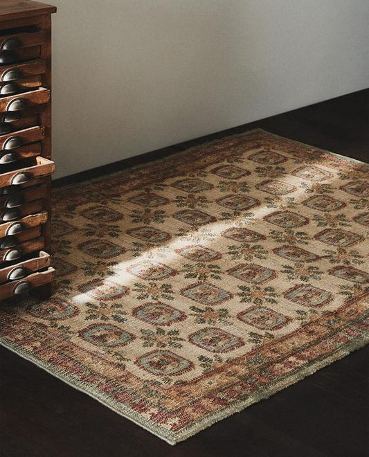 TAPIS JUTE DESIGN VINTAGE