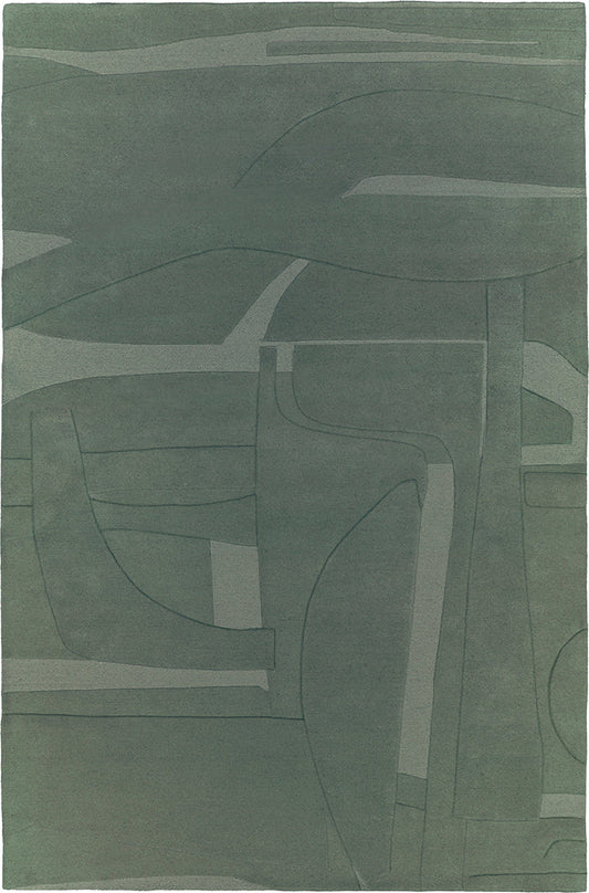 Tapis sauge en laine, Collage