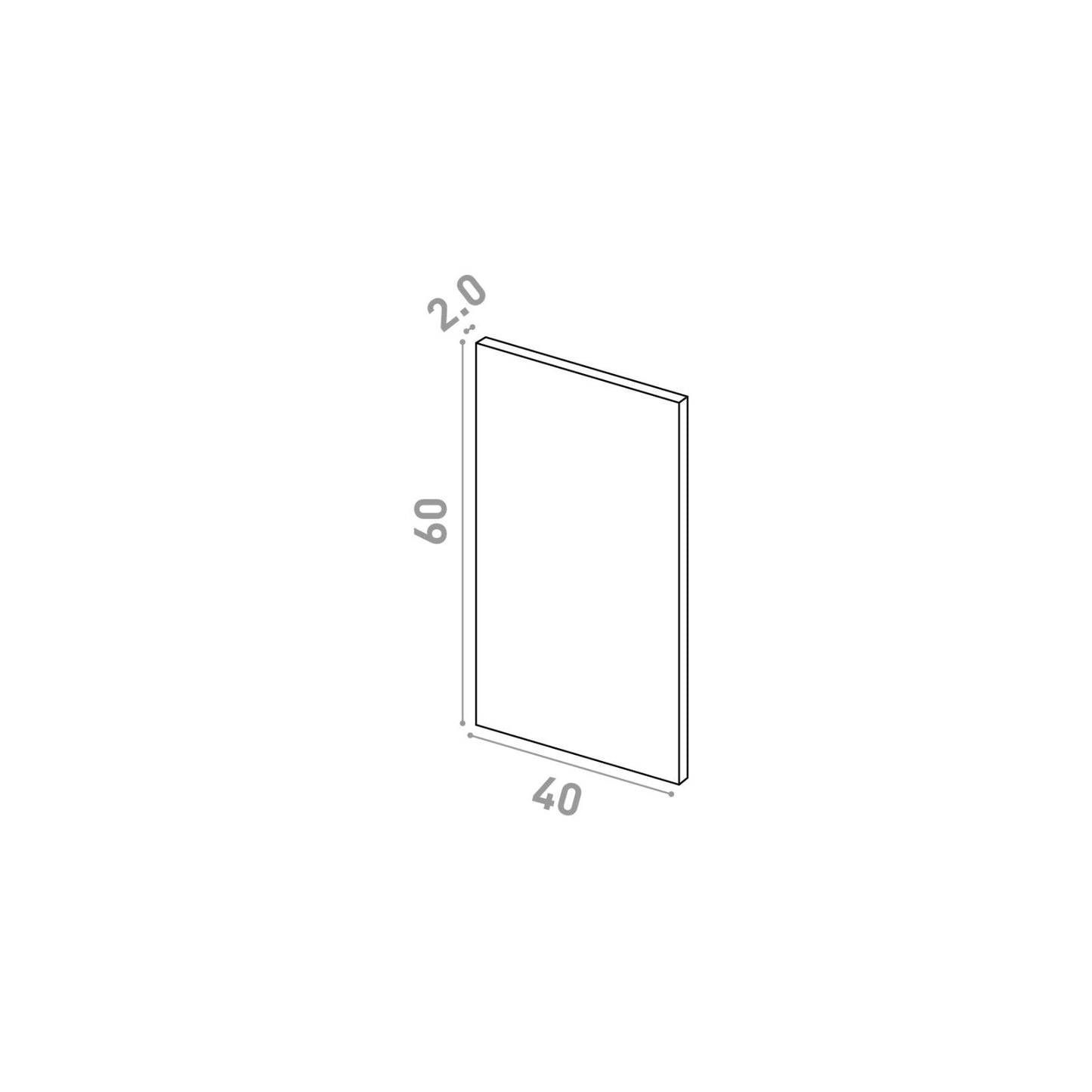 Façade Metod · design lisse · laque mate · Porte 40x60cm