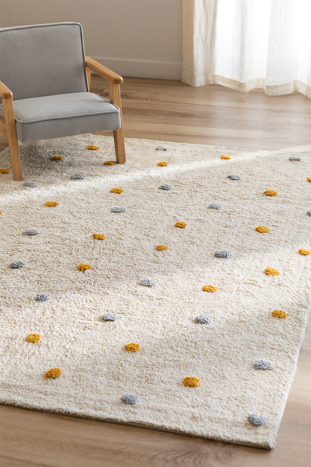 Tapis rectangulaire 125x170 cm en coton Jankiel Kids