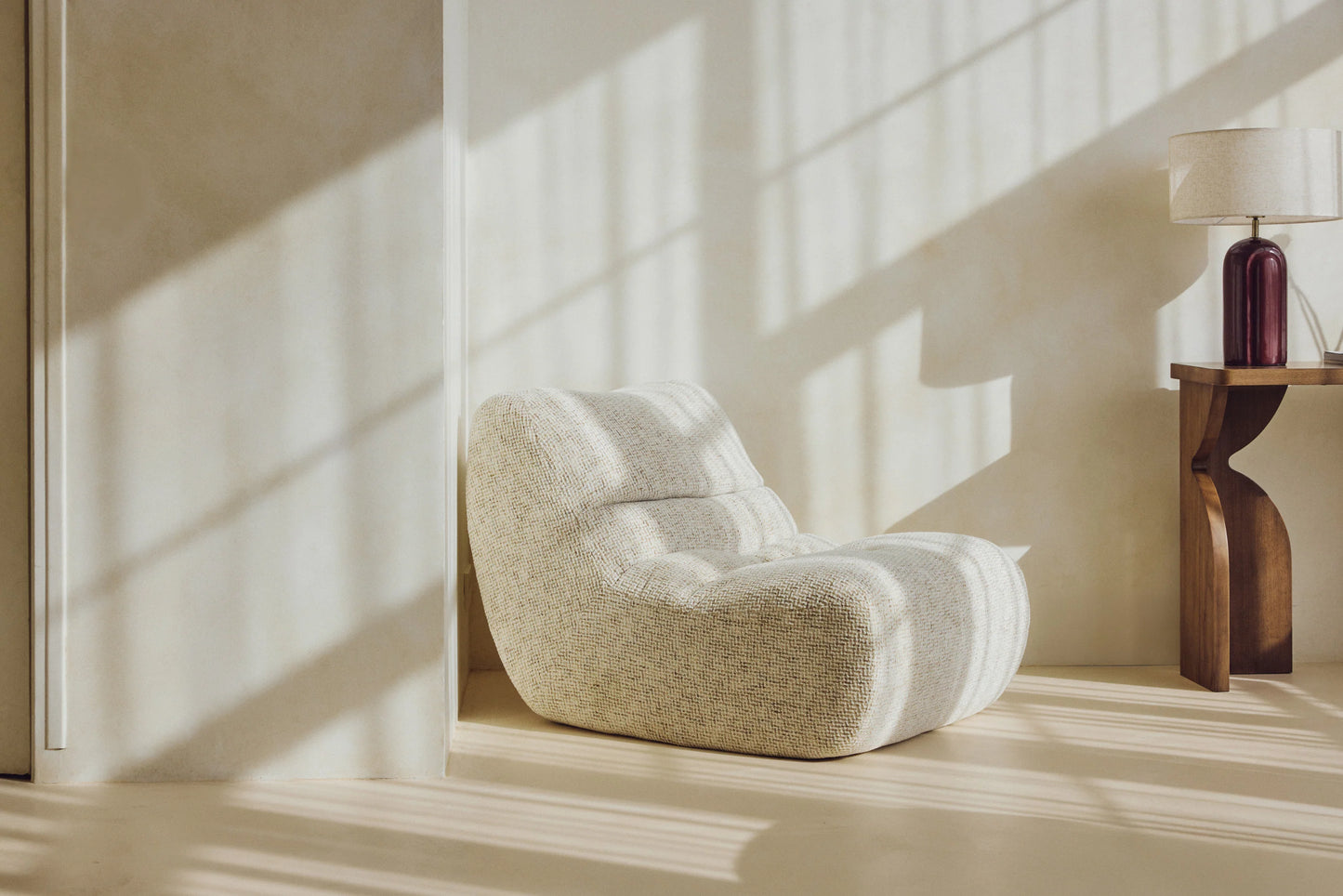 Fauteuil, Tweed marron écureuil, Chill
