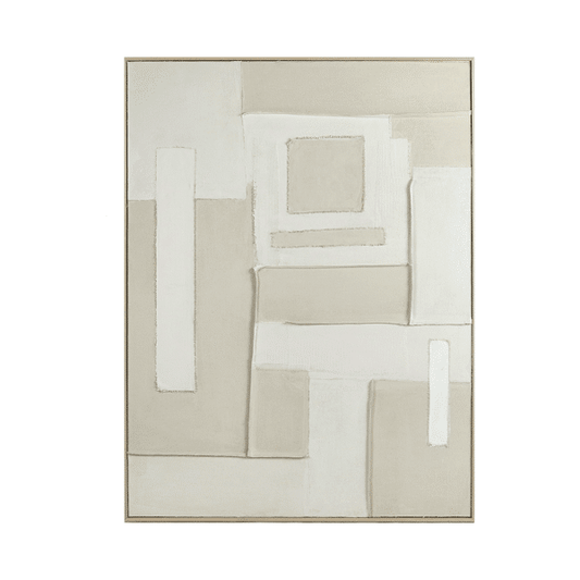 BLANCHE - déco murale - lin / bois de pin - L 90 x W 5 x H 120 cm - blanc cassé