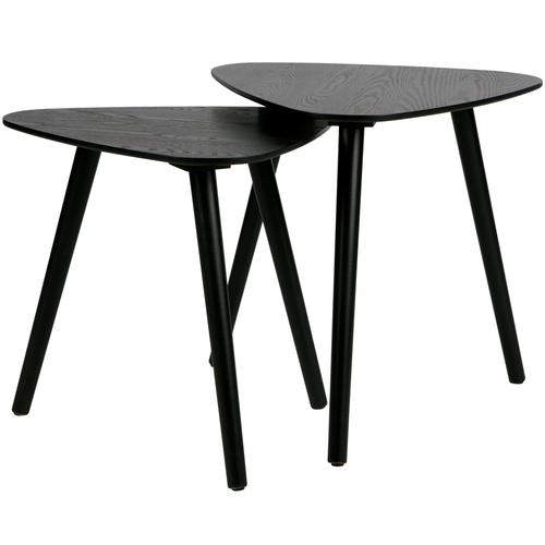 Set of 2 Nila sidetables wood black