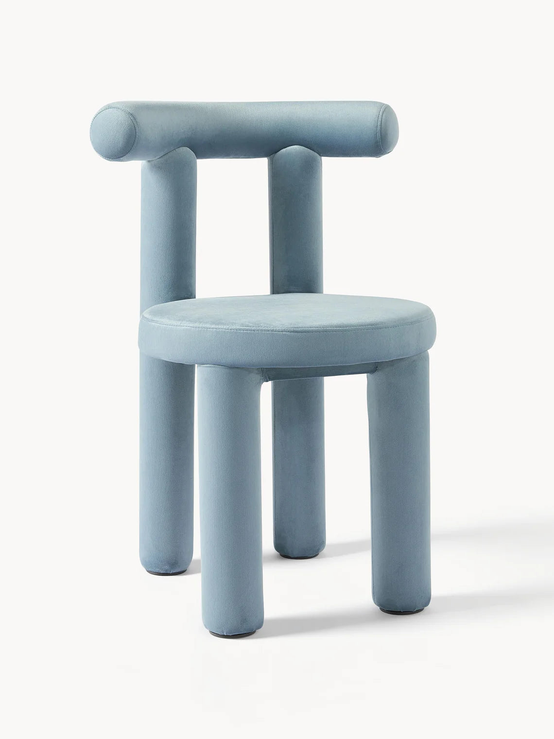 Chaise rembourrée en velours Calan