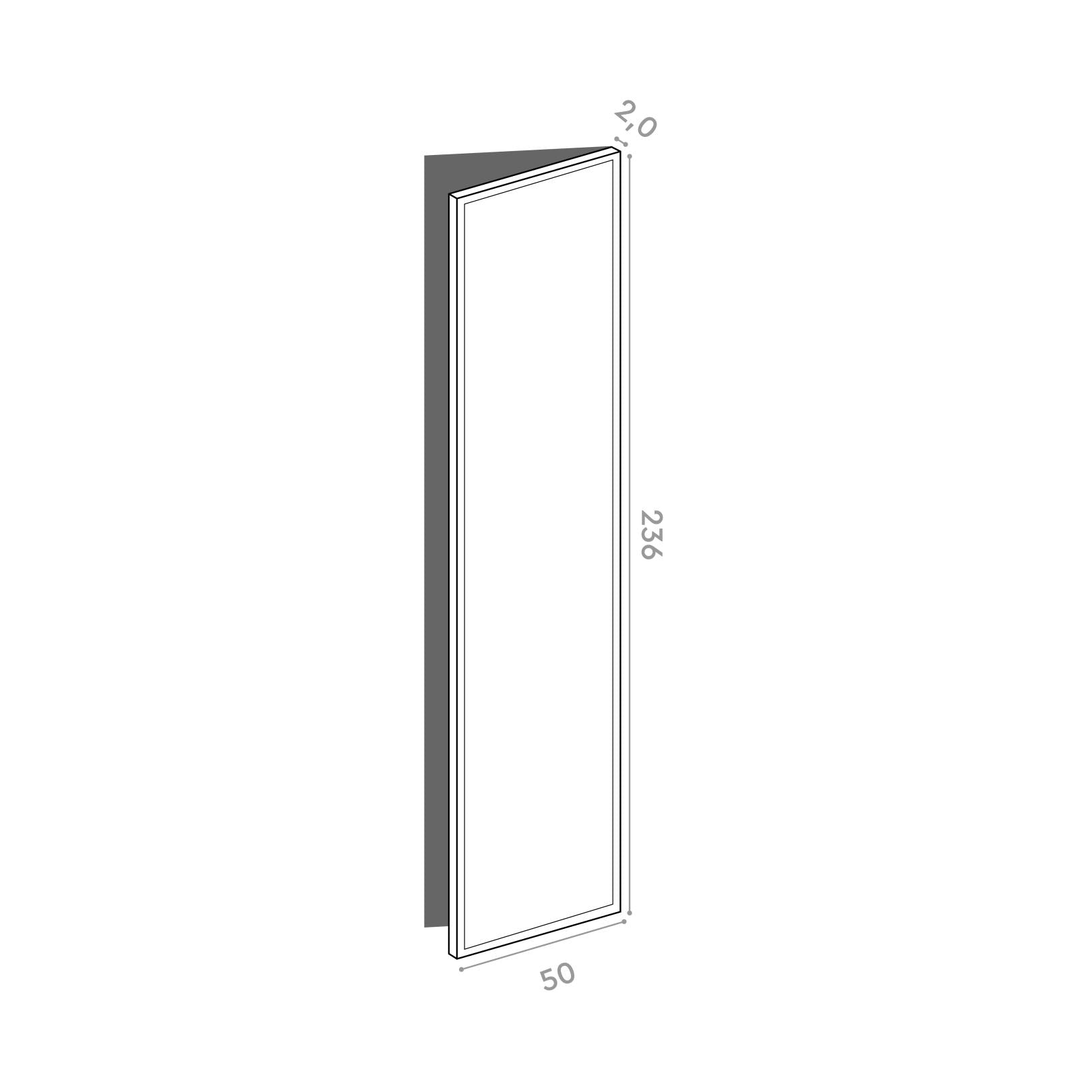 Porte 50x236cm - charnières à droite