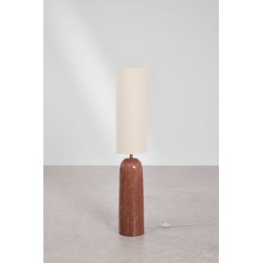 Lampe sur pied en céramique et lin Macarena