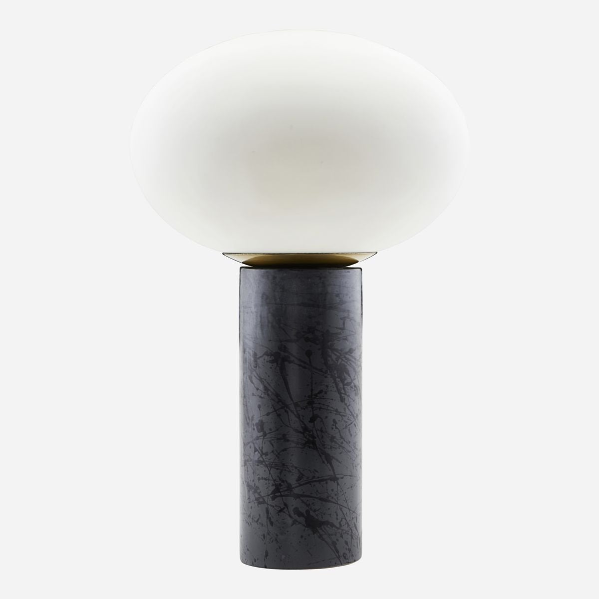 Lampe à poser opale blanc et noir, Torger