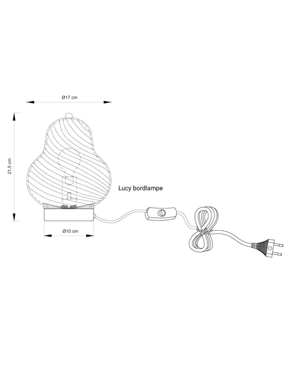 Lampe de table bonbonnière, Lucy