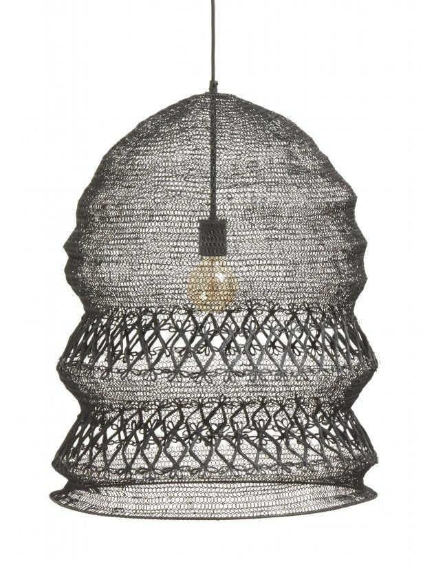Lampe suspendue en fil de fer noir, Filo