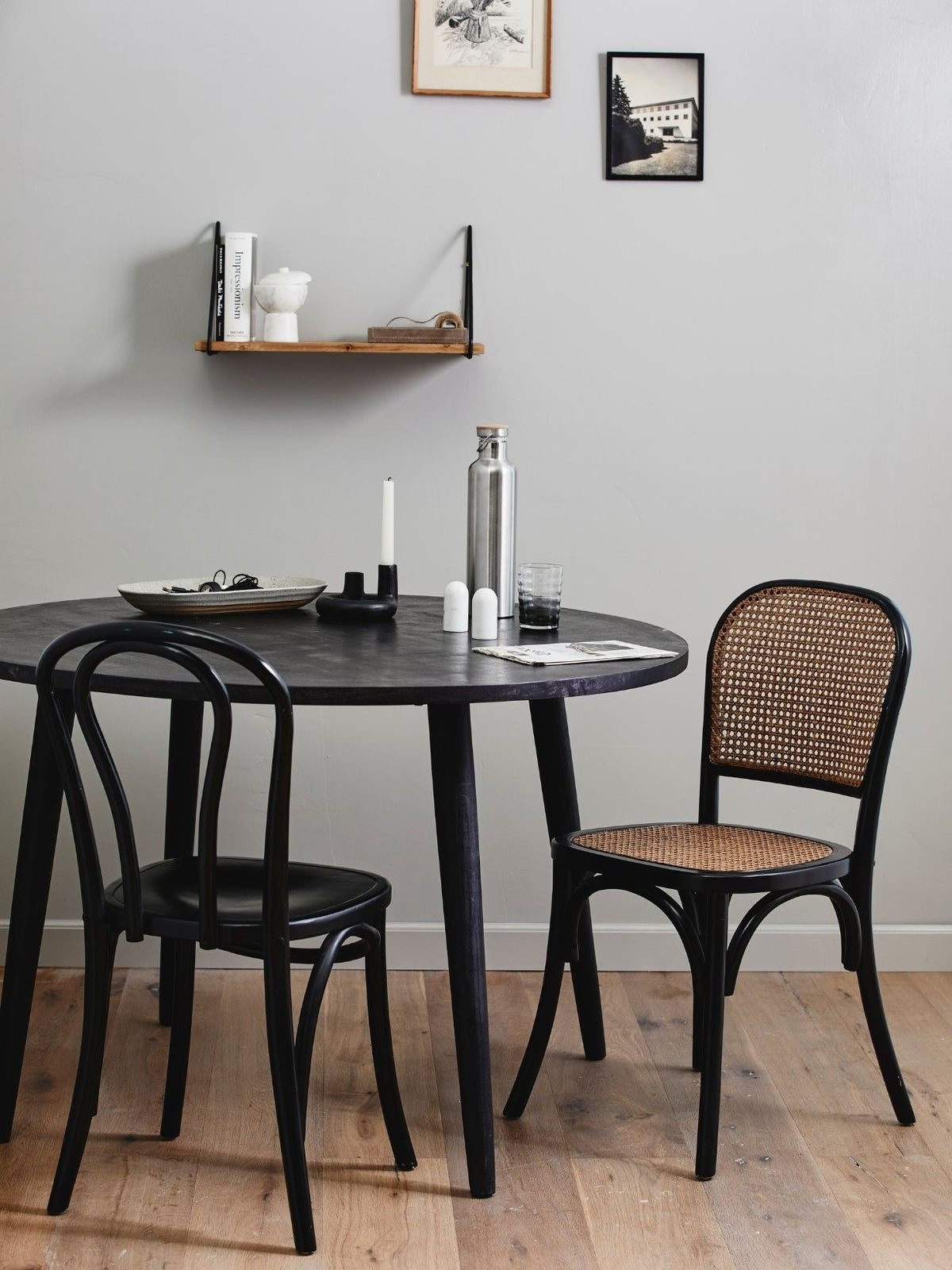 Chaises en cannage et bois de bouleau, Wicky