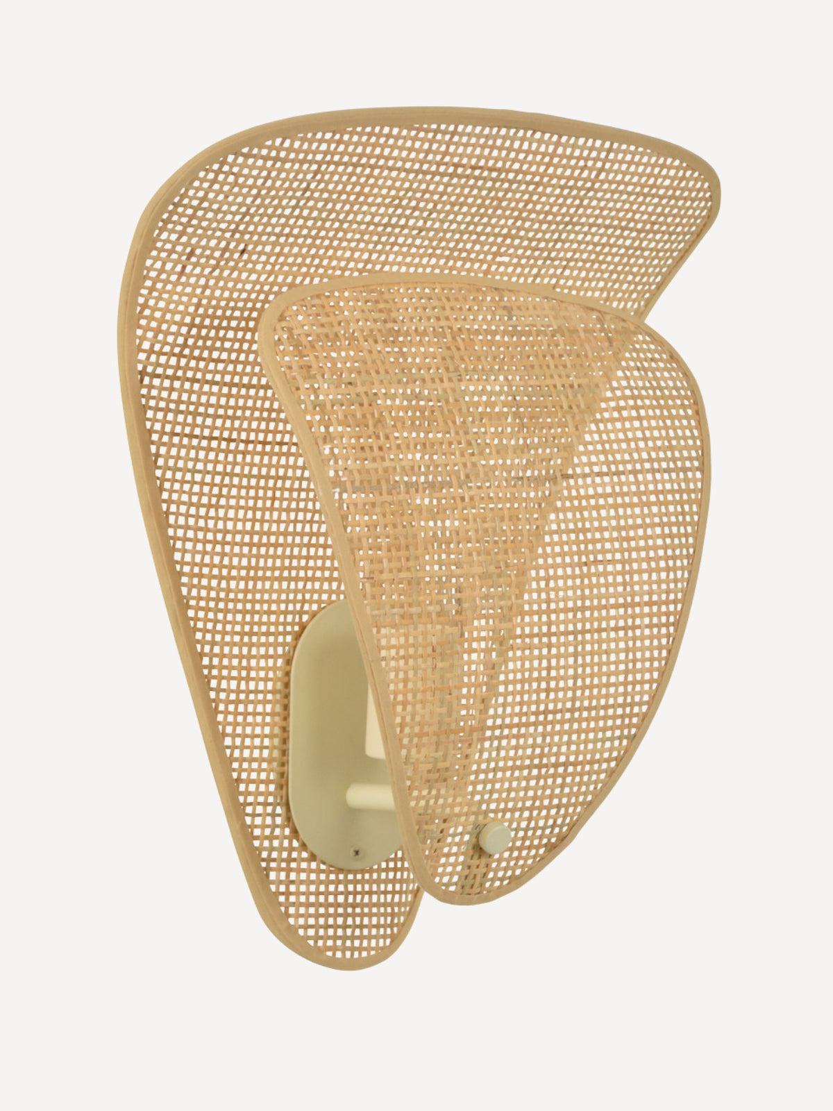 Applique en cannage et tissu naturel, Coquillage