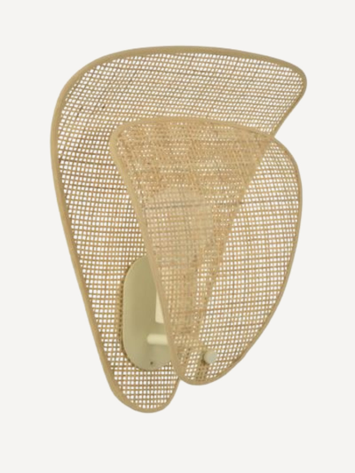 Applique en cannage et tissu naturel, Coquillage