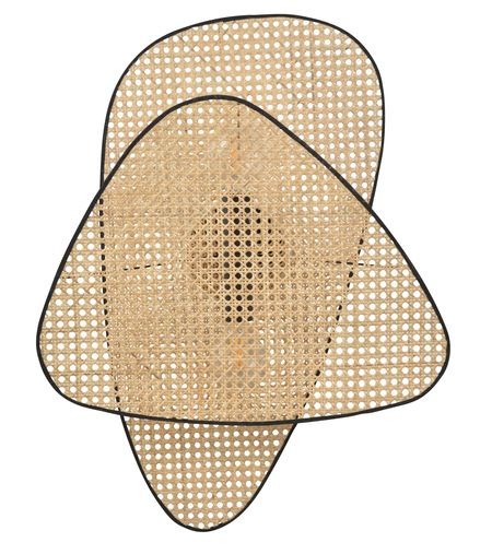 Applique double écran en cannage naturel, Double Screen