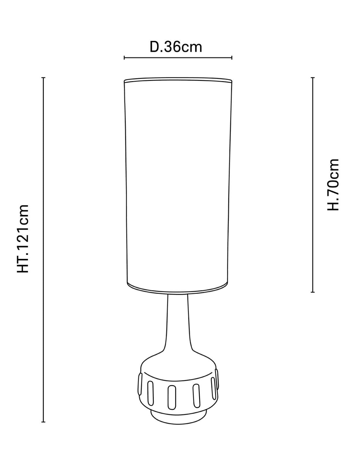 Ceramic and fabric lamp, Jimmy XL