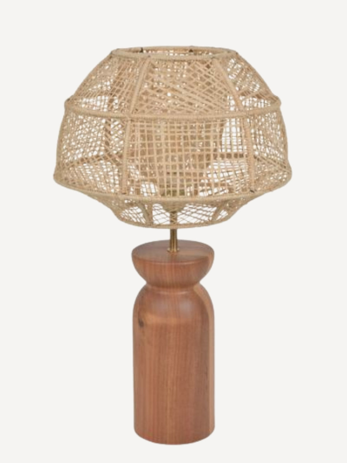 Lampe en bois et raphia naturel, Odyssée L