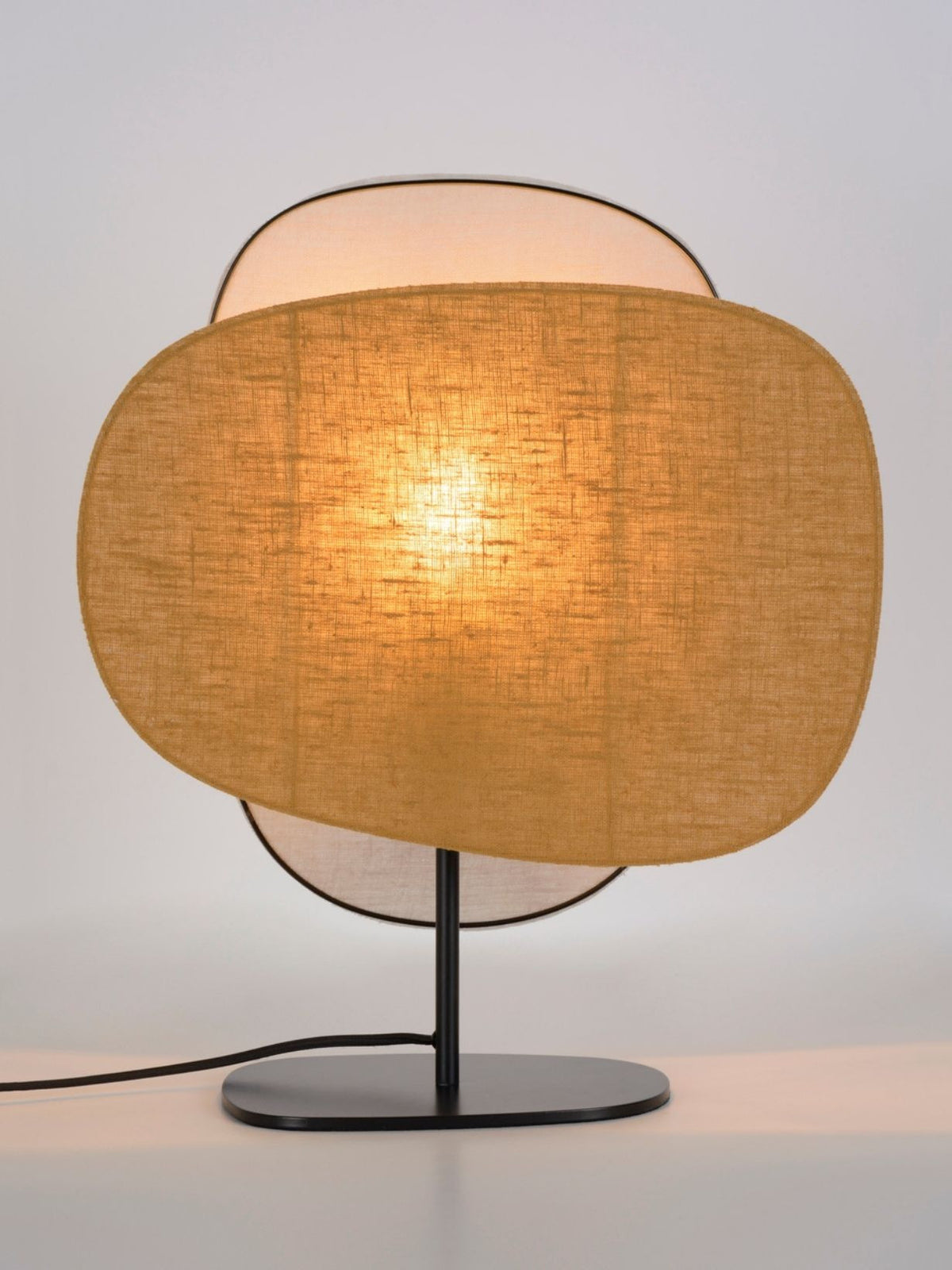 Lampe à poser en lin deux écrans, Screen 70's 1L