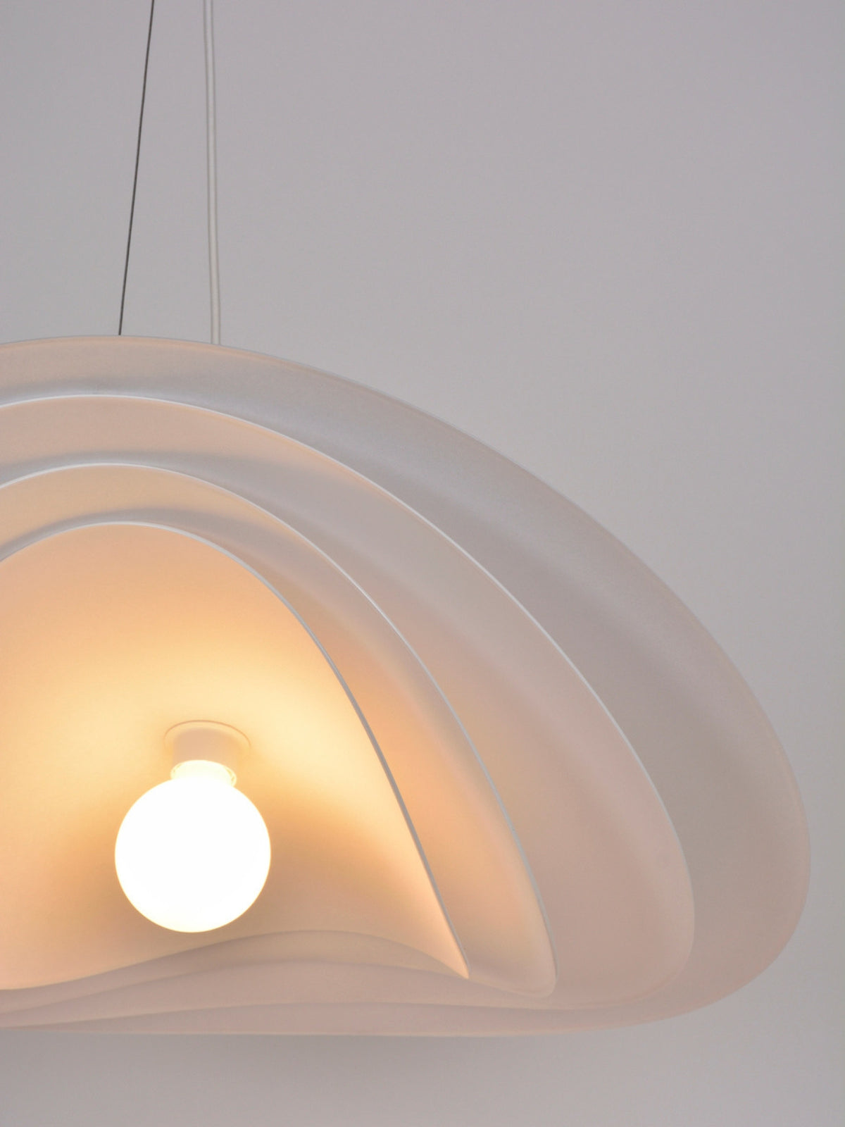 Suspension en papier murano, Selenitis D78 avec Filin