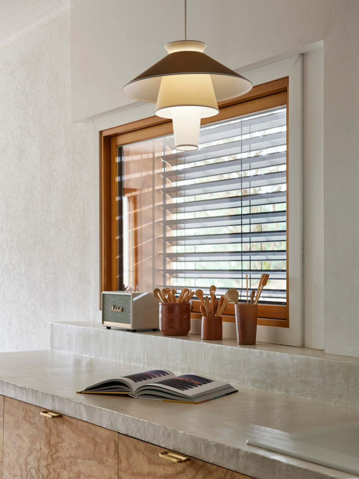 Suspension luminaire en papier murano, Ruche