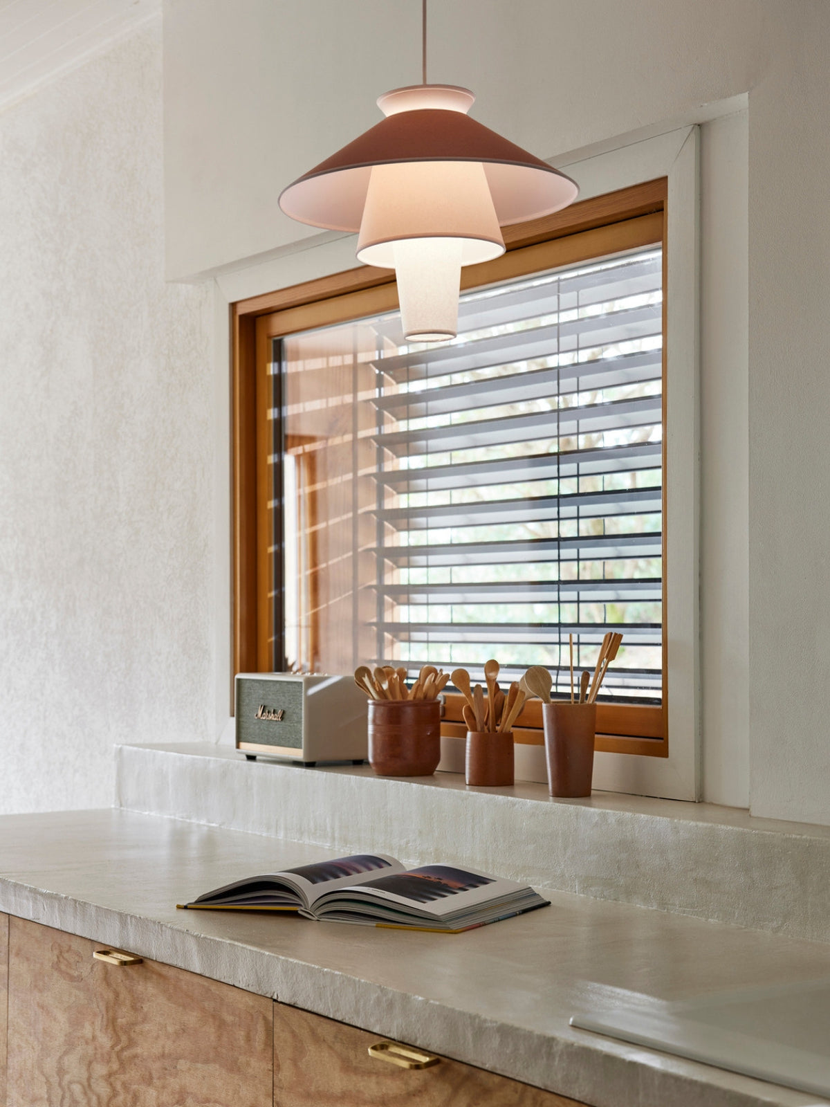 Suspension luminaire en papier murano, Ruche
