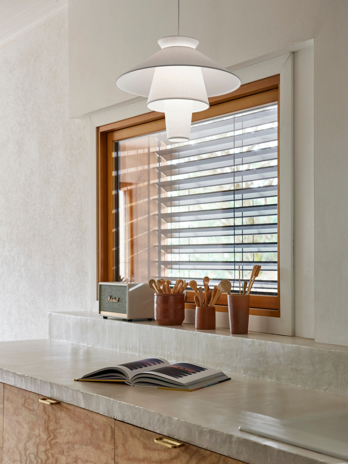 Suspension luminaire en papier murano, Ruche