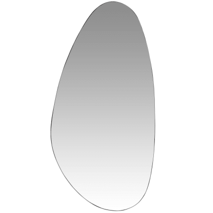 Lisana - Miroir organique en acier noir, 70x140 cm