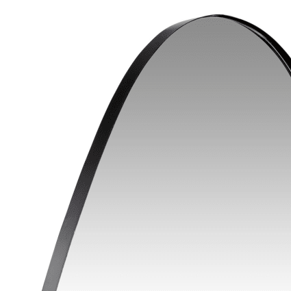 Lisana - Miroir organique en acier noir, 70x140 cm