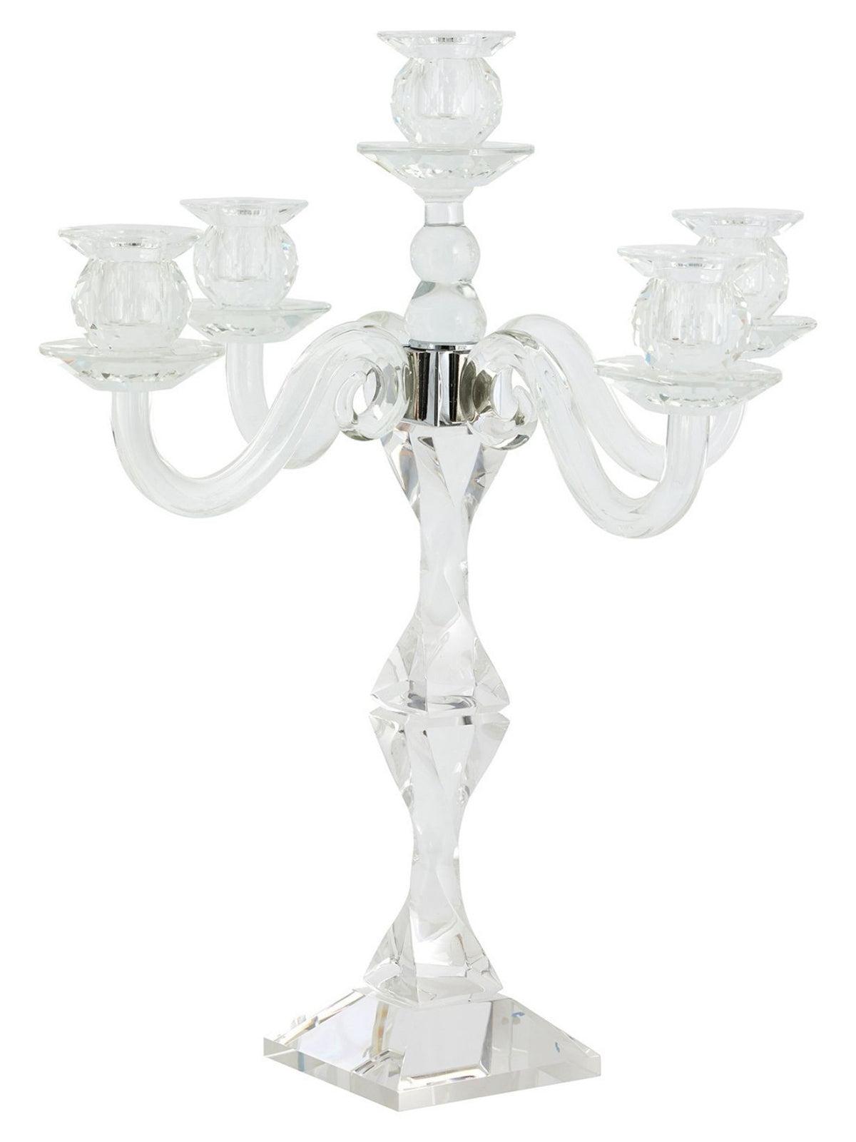 Chandelier en cristal 5 bougies, Fara