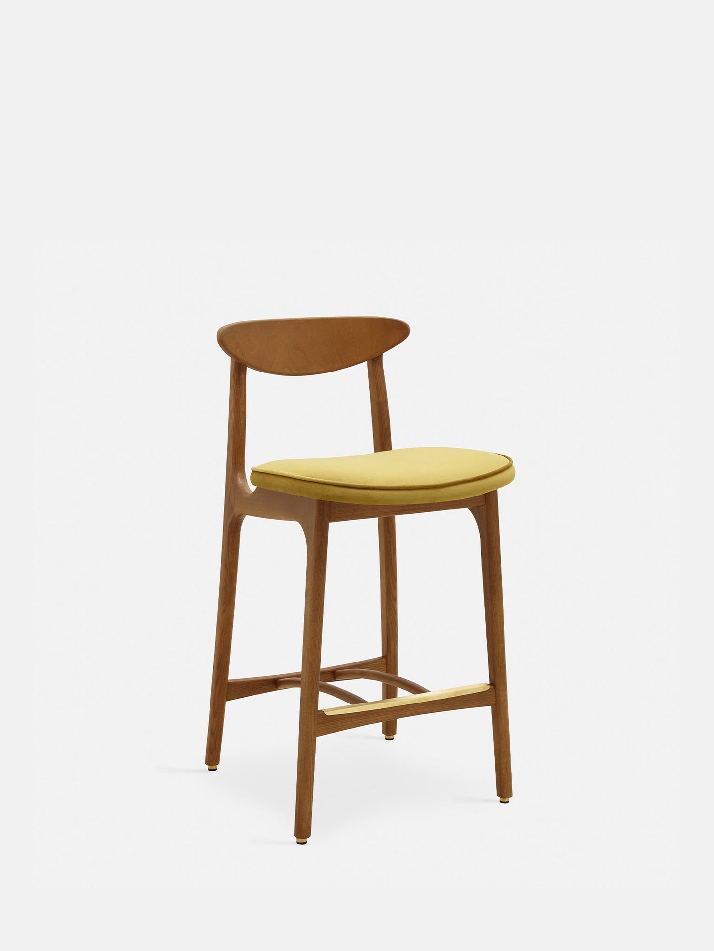 200-190 Bar Stool S/65 Mix in Shine Velvet Mustard