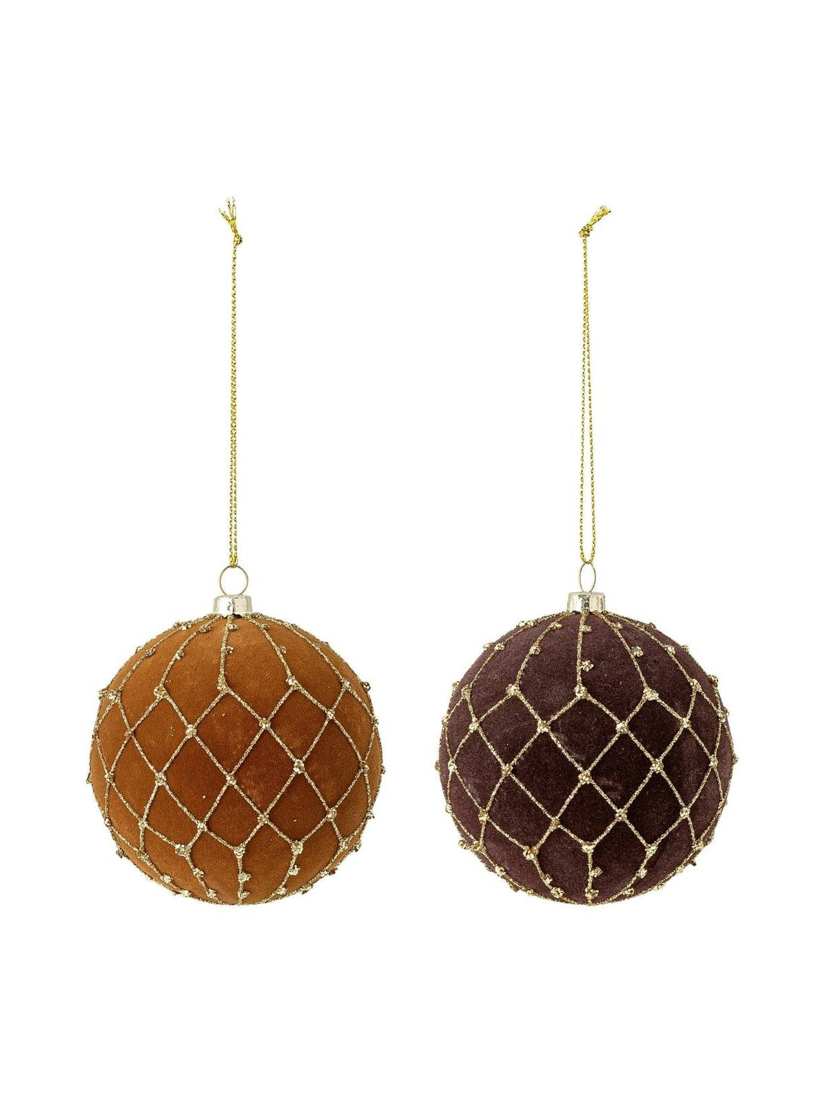 Lot de 2 boules de Noël en verre, Petri