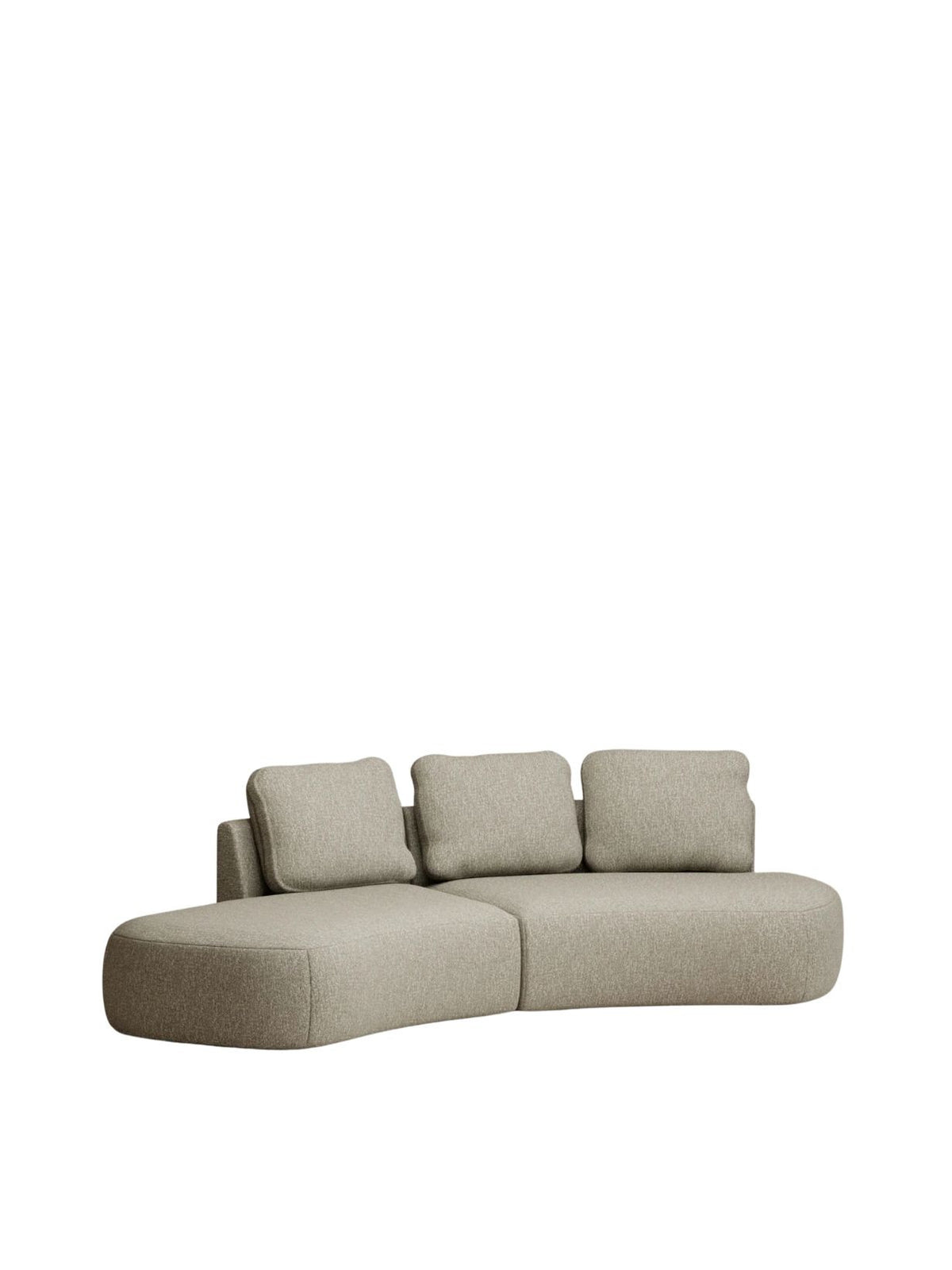 Ensemble arrondi 4 places recouvert de tissu bouclette, Moncey