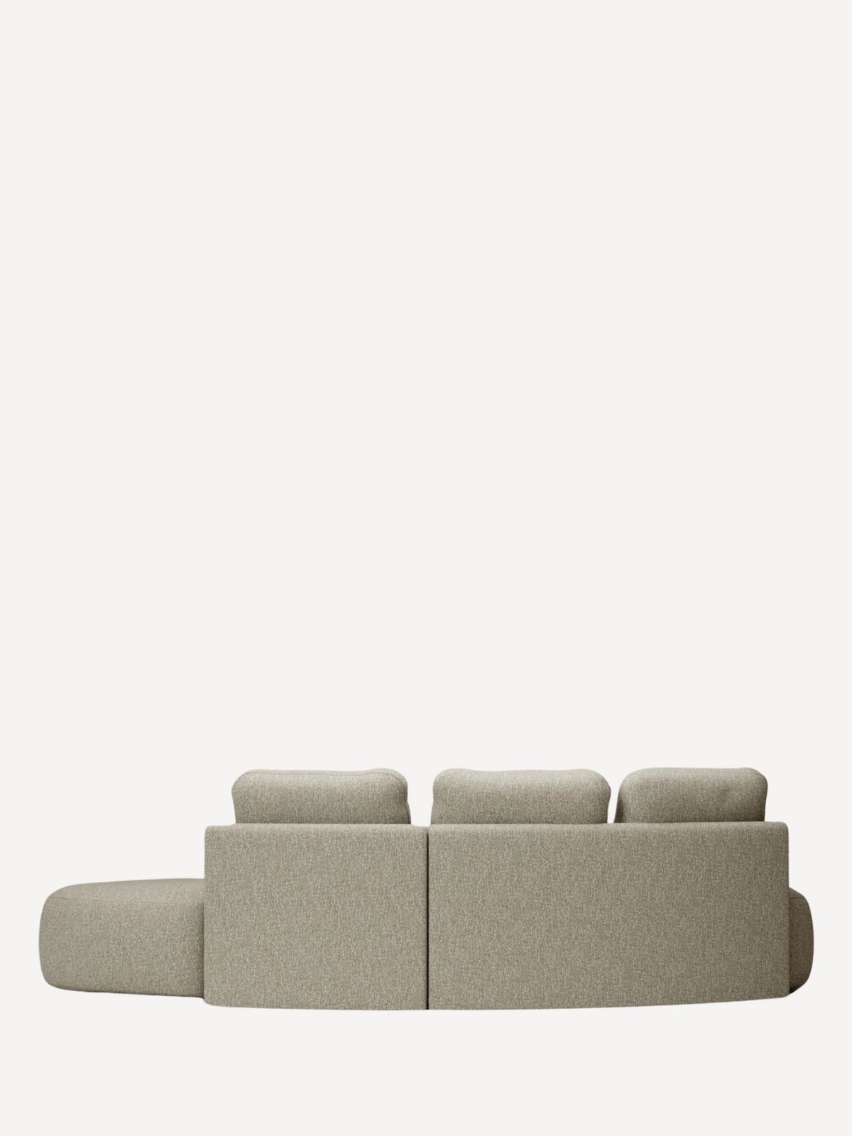 Ensemble arrondi 4 places recouvert de tissu bouclette, Moncey